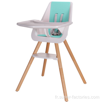 Chaise haute bébé en bois de bonne qualité